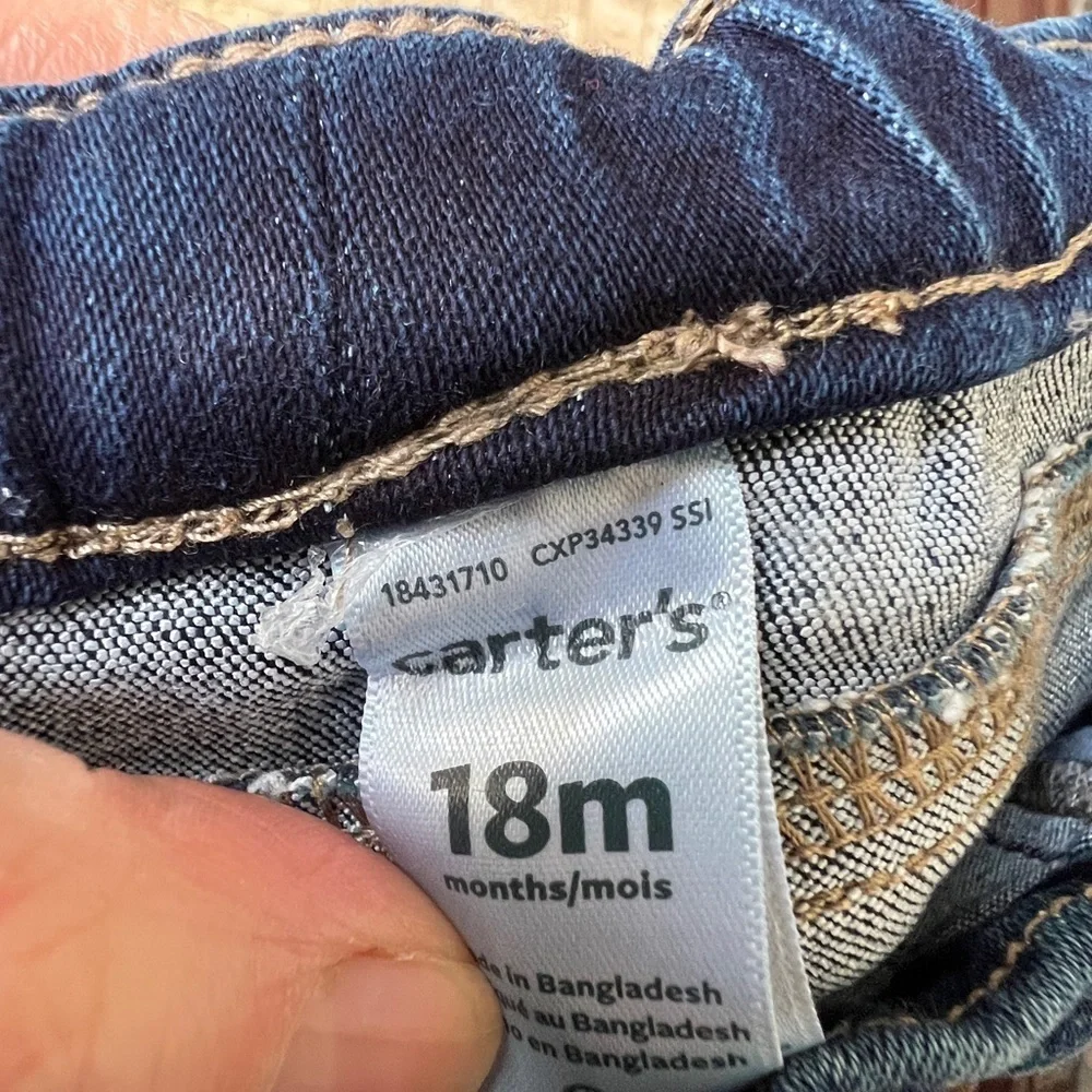 NWOT Carter’s 18M Girls Blue Jeans with Sparkle Accents on Pockets